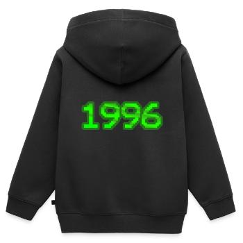 Nerd 1996 - Kinder Premium Organic Zip Hoodie - Schwarz - Hinten - AI Model Kid Male (0cm)