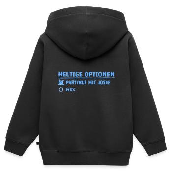 Vater Josef - Kinder Premium Organic Zip Hoodie - Schwarz - Hinten - AI Model Kid Male (0cm)
