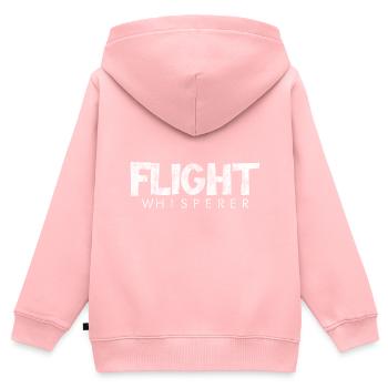 Chuchoteur de vol 3 - Sweat Premium à capuche zippé enfant bio - rose - Dos - AI Model Kid Female (0cm)