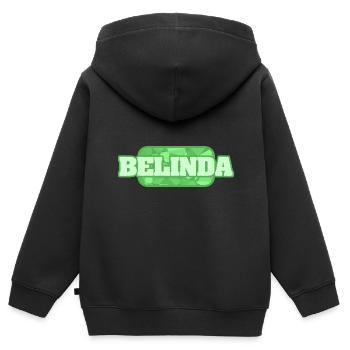 Gesundheit Belinda - Kinder Premium Organic Zip Hoodie - Schwarz - Hinten - AI Model Kid Male (0cm)