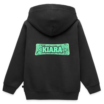 Kiara comme nom de naissance - Sweat Premium à capuche zippé enfant bio - noir - Dos - AI Model Kid Male (0cm)