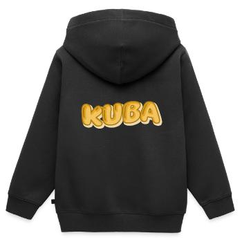 Kuba - Kinder Premium Organic Zip Hoodie - Schwarz - Hinten - AI Model Kid Male (0cm)