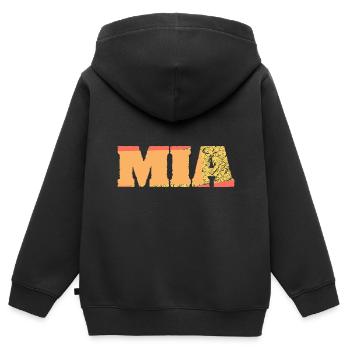 Nom Mia - Sweat Premium à capuche zippé enfant bio - noir - Dos - AI Model Kid Male (0cm)