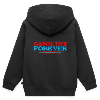 L’essence pour toujours - Sweat Premium à capuche zippé enfant bio - noir - Dos - AI Model Kid Male (0cm)