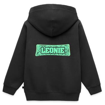 Léonie - Sweat Premium à capuche zippé enfant bio - noir - Dos - AI Model Kid Male (0cm)
