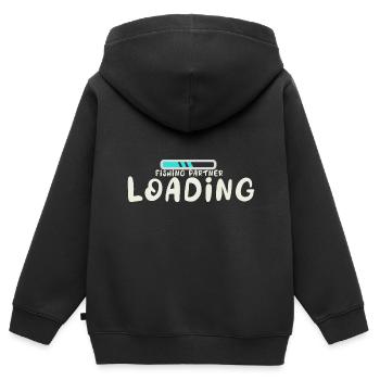 Angeln Partner Laden Väter Ruhestand Plan See Lieb - Kinder Premium Organic Zip Hoodie - Schwarz - Hinten - AI Model Kid Male (0cm)
