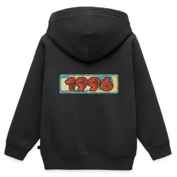 1996 - Sweat Premium à capuche zippé enfant bio - noir - Dos - AI Model Kid Male (0cm)