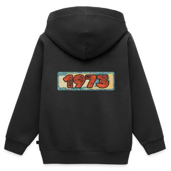 1973 1973 - Sweat Premium à capuche zippé enfant bio - noir - Dos - AI Model Kid Male (0cm)