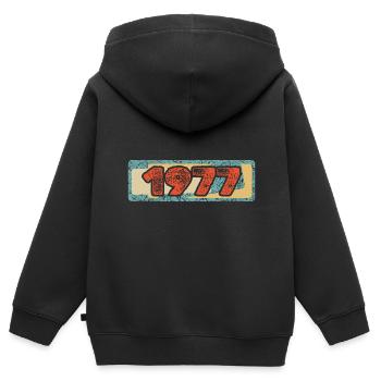 Witzig 1977 - Sweat Premium à capuche zippé enfant bio - noir - Dos - AI Model Kid Male (0cm)