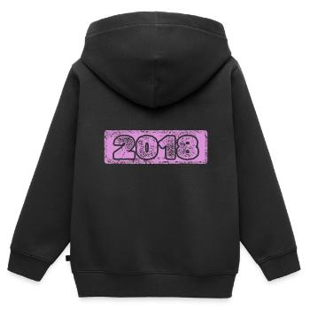 2018 - Kids Premium Organic Zip-up Hoodie - black - Back - AI Model Kid Male (0cm)