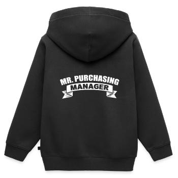 Lustiger Manager Supply Chain Manager - Kinder Premium Organic Zip Hoodie - Schwarz - Hinten - AI Model Kid Male (0cm)