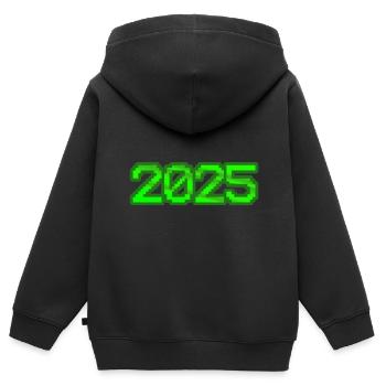 2025 - Sweat Premium à capuche zippé enfant bio - noir - Dos - AI Model Kid Male (0cm)