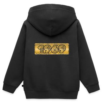 Year 1969 - Kids Premium Organic Zip-up Hoodie - black - Back - AI Model Kid Male (0cm)
