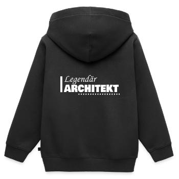 Architect as a profession - Kids Premium Organic Zip-up Hoodie - black - Back - AI Model Kid Male (0cm)