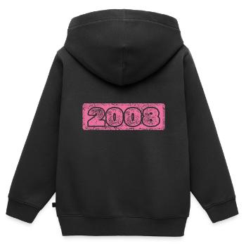 2008 2008 - Sweat Premium à capuche zippé enfant bio - noir - Dos - AI Model Kid Male (0cm)