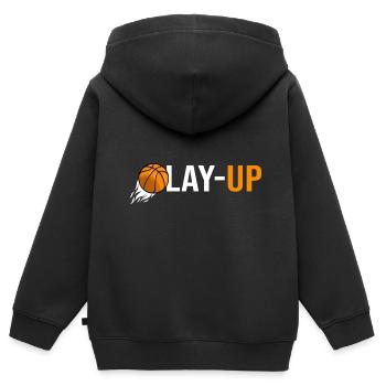 Basketball lay up basketball player - Kids Premium Organic Zip-up Hoodie - black - Back - AI Model Kid Male (0cm)