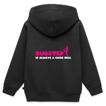 Dubstep-Liebhaber Dubstep-Künstler - Kinder Premium Organic Zip Hoodie - Schwarz - Hinten - AI Model Kid Male (0cm)