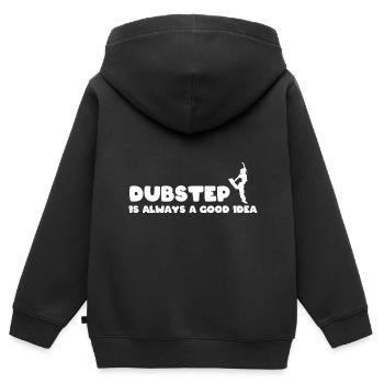 Dubstep-Liebhaber Dubstep-Künstler - Kinder Premium Organic Zip Hoodie - Schwarz - Hinten - AI Model Kid Male (0cm)