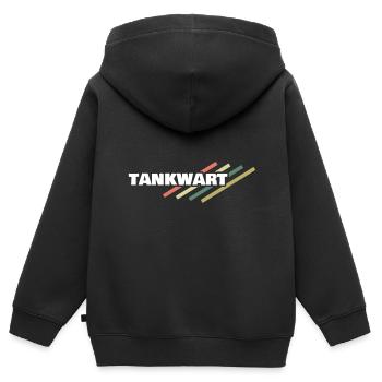 Arbeitsplatz Tankwart - Kinder Premium Organic Zip Hoodie - Schwarz - Hinten - AI Model Kid Male (0cm)