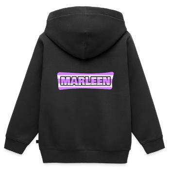 Copie de mariage - Sweat Premium à capuche zippé enfant bio - noir - Dos - AI Model Kid Male (0cm)