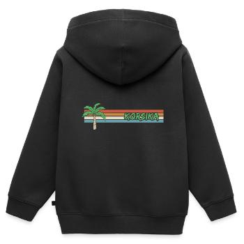 Urlaub Korsika - Kinder Premium Organic Zip Hoodie - Schwarz - Hinten - AI Model Kid Male (0cm)