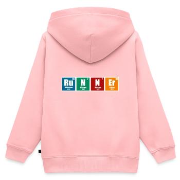 Runner Jogger - Kids Premium Organic Zip-up Hoodie - rose - Back - AI Model Kid Female (0cm)