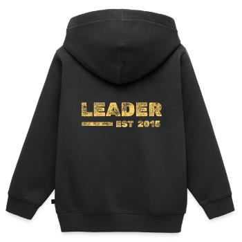 2015 - Kids Premium Organic Zip-up Hoodie - black - Back - AI Model Kid Male (0cm)
