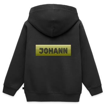 Johann Johann - Sweat Premium à capuche zippé enfant bio - noir - Dos - AI Model Kid Male (0cm)