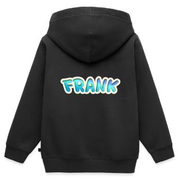 Franc - Sweat Premium à capuche zippé enfant bio - noir - Dos - AI Model Kid Male (0cm)
