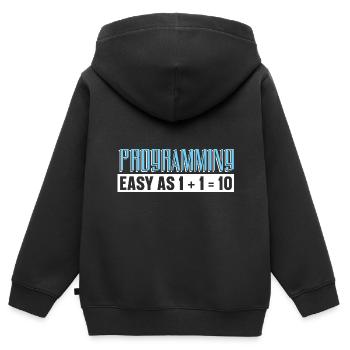 Programmer Coder Software Developer - Kids Premium Organic Zip-up Hoodie - black - Back - AI Model Kid Male (0cm)
