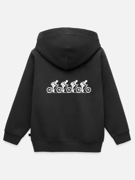 Bici Bici Bici Bici Bici Bici Bici - Premium børne zip-hættetrøje økologisk - sort