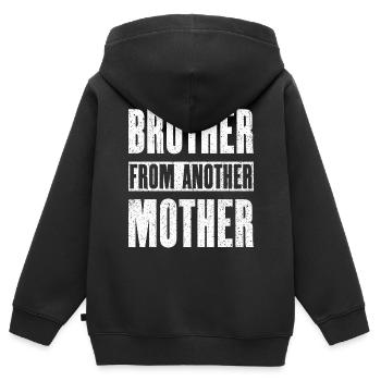 Brother From Another Mother - Kids Premium Organic Zip-up Hoodie - black - Back - AI Model Kid Male (0cm)