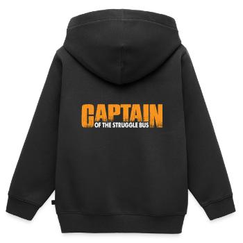 Captain Of The Struggle Bus 11 - Kids Premium Organic Zip-up Hoodie - black - Back - AI Model Kid Male (0cm)