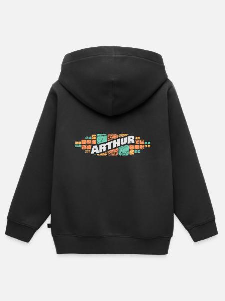Arthur - Kinder Premium Organic Zip Hoodie - Schwarz