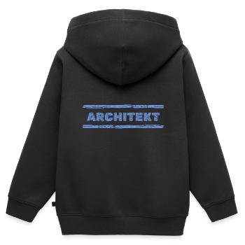 Architect as a profession - Kids Premium Organic Zip-up Hoodie - black - Back - AI Model Kid Male (0cm)
