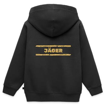 Hunter as a profession - Kids Premium Organic Zip-up Hoodie - black - Back - AI Model Kid Male (0cm)