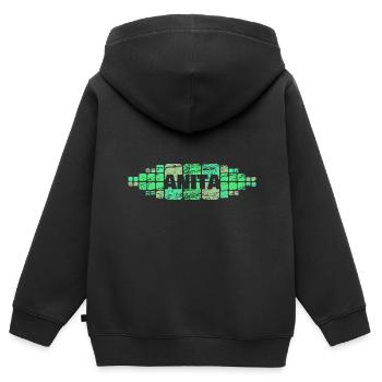 Anita als Mutti - Kinder Premium Organic Zip Hoodie - Schwarz - Hinten - AI Model Kid Male (0cm)