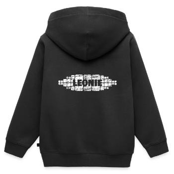 Léonie - Sweat Premium à capuche zippé enfant bio - noir - Dos - AI Model Kid Male (0cm)