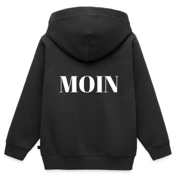 Oldenburg Oldenburger Norden Norddeutschland Moin - Kinder Premium Organic Zip Hoodie - Schwarz - Hinten - AI Model Kid Male (0cm)