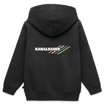 Workplace sewer builder - Kids Premium Organic Zip-up Hoodie - black - Back - AI Model Kid Male (0cm)