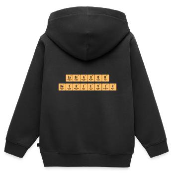 Periodisches System der Elemente Labrador Retriever La - Kinder Premium Organic Zip Hoodie - Schwarz - Hinten - AI Model Kid Male (0cm)