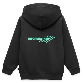 Informatiker - Kinder Premium Organic Zip Hoodie - Schwarz - Hinten - AI Model Kid Male (0cm)