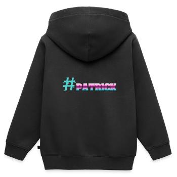 Patrick - Kids Premium Organic Zip-up Hoodie - black - Back - AI Model Kid Male (0cm)