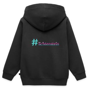 lichtenstein lichtenstein - Kinder Premium Organic Zip Hoodie - Schwarz - Hinten - AI Model Kid Male (0cm)