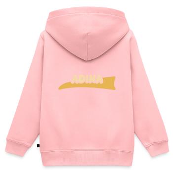 First name Adina - Kids Premium Organic Zip-up Hoodie - rose - Back - AI Model Kid Female (0cm)