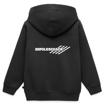 Workplace Success Coach - Kids Premium Organic Zip-up Hoodie - black - Back - AI Model Kid Male (0cm)
