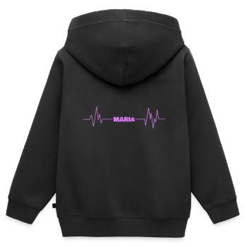 First name Maria - Kids Premium Organic Zip-up Hoodie - black - Back - AI Model Kid Male (0cm)