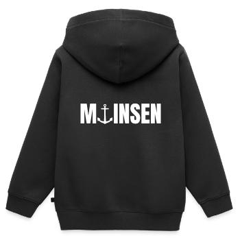 Oldenburg Oldenburger Norden Norddeutschland Moin - Kinder Premium Organic Zip Hoodie - Schwarz - Hinten - AI Model Kid Male (0cm)