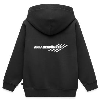 Plant operator as a workplace - Kids Premium Organic Zip-up Hoodie - black - Back - AI Model Kid Male (0cm)
