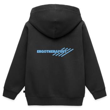 Occupational therapist workplace - Kids Premium Organic Zip-up Hoodie - black - Back - AI Model Kid Male (0cm)